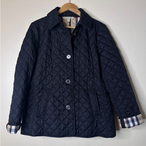 Burberry Brit Black Copford Diamond Quilted Jacket size XL - Picture 1 of 9